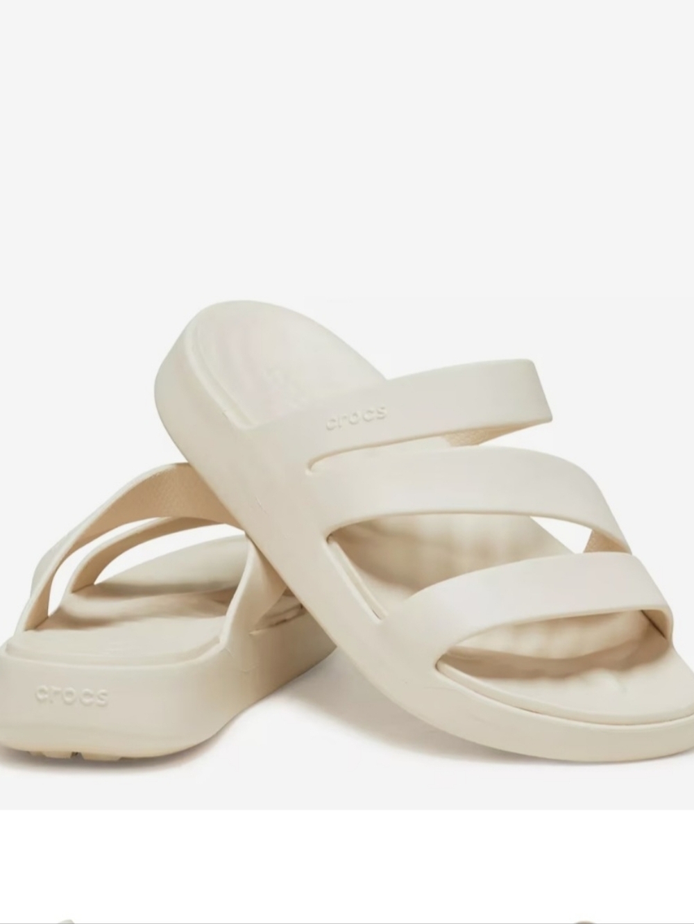 CROCS Women's Getaway Strappy Sandal - Stucco